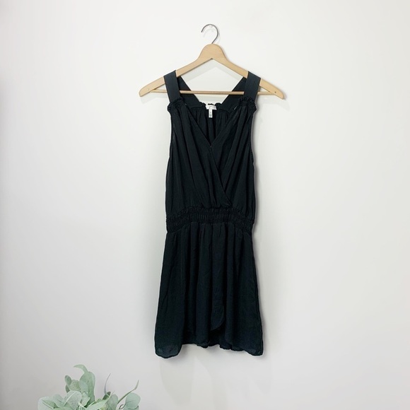 [Joie] Black 100% Silk Sleeveless Sheer Longline Tunic Tank Top - Picture 1 of 8